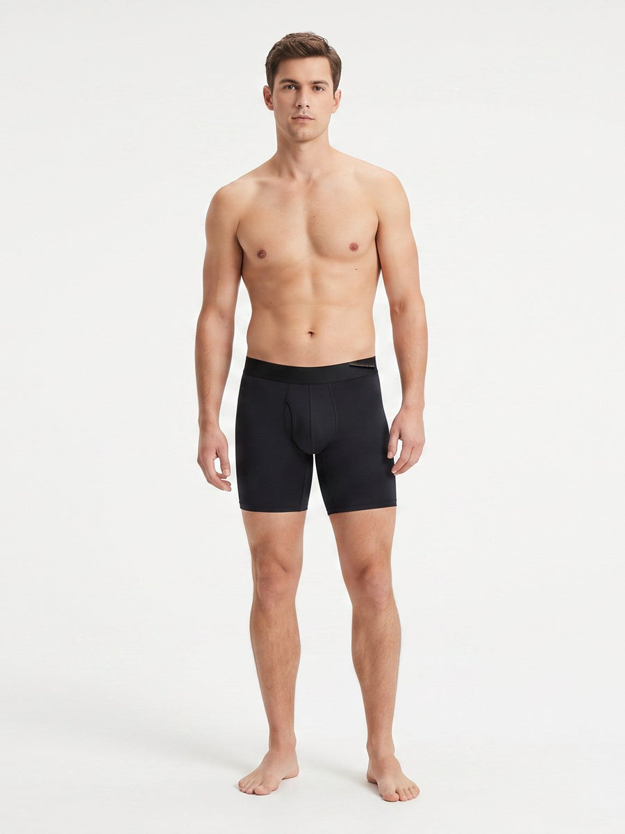 Cueca boxer Base & Co em Micromodal Premium, cor preto